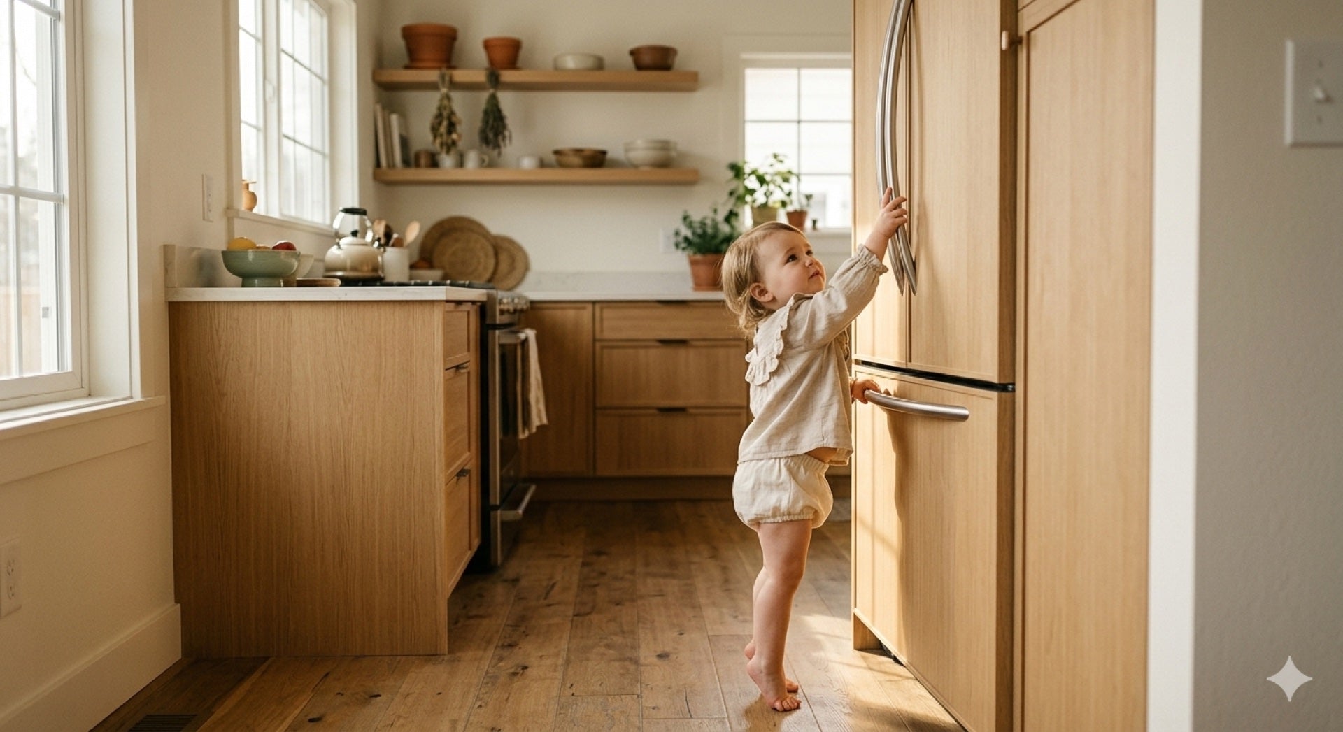 Cuando tu peque se acerca, el cierre ya está ahí.